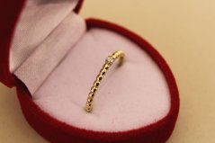 Prsteň- diamanty- 0.02 ct- H/Si2- viacfarebné zlato- 14 karátov