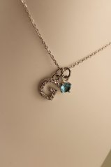 Retiazka- celebritka- písmeno G- zirkóny- rhódiované striebro