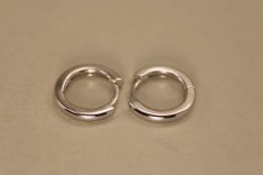 Náušnice- kruhy- zacvakávacie-rhodiované striebro