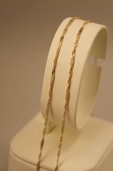 Retiazka - Singapur - platničky-  14k - žlté zlato