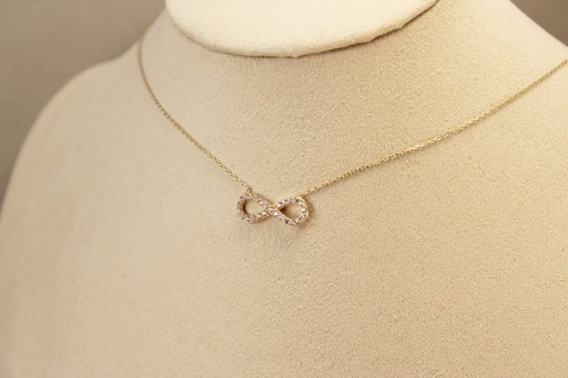 Celebritka-Nekonečno-Číre zirkóny-Žlté zlato-14k