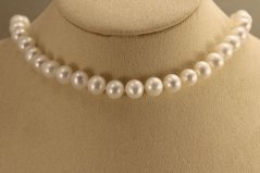 Náhrdelník- biele riečne perly- striebro