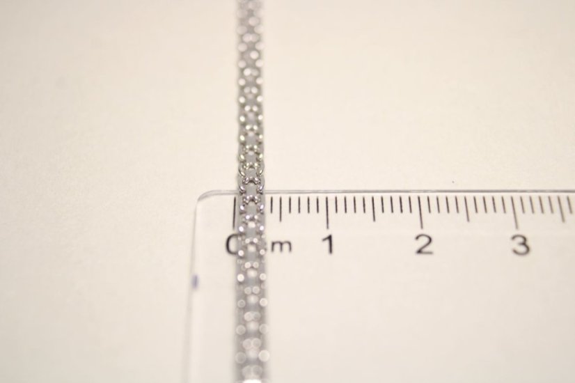 Strieborný náramok BISMARK, rhódium, 18 cm, 2,88 g, 925/1000