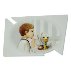 Drevený obraz na prvé sväté prijímanie pre chlapca