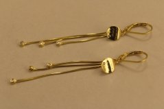 Náušnice -Forever-číry zirkón-patent-pozlátené striebro