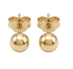 Náušnice- guličky- puzetky- žlté zlato- 14K