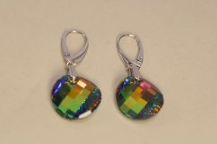Visiace náušnice swarovski crystals, klasické zapínanie, striebro, 6,94g, 925/1000