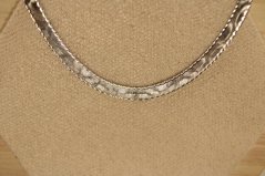 Retiazka-vzor Snake- biele zlato- 14 karátov