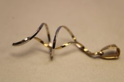 Prívesok- viacfarebné zlato- tvar špirálka-14 karátov