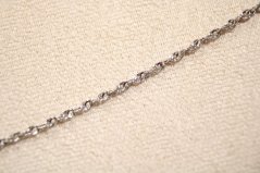 Strieborný náramok točený vzor singapur, rhodium, 19 cm, 1,56 g, 925/1000