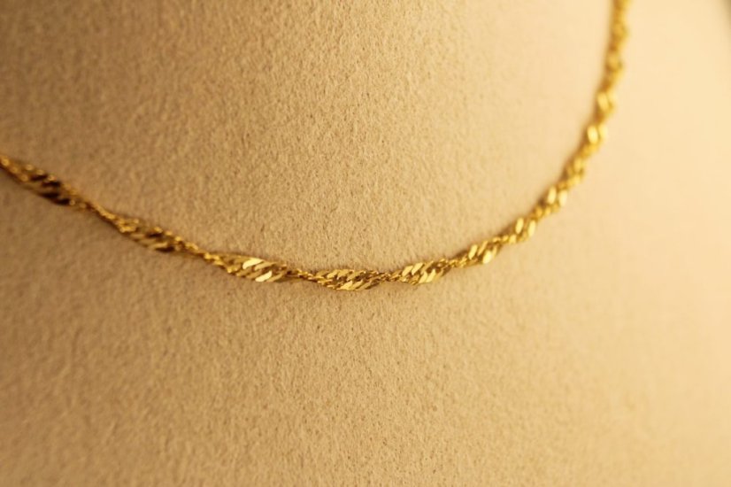 Zlatá retiazka - Singapur - 14k - Žlté zlato