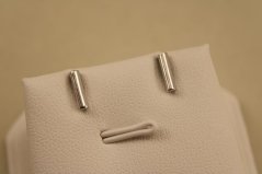 Minimalistické náušnice-puzetky-rhodium-striebro