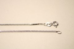 Retiazka Cube - kocka z rhodiovaného striebra, 45,5 cm, 3,24 g, 925/1000