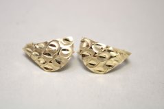 Náušnice -nepravidelný tvar-žlté zlato-patent-14 karátov