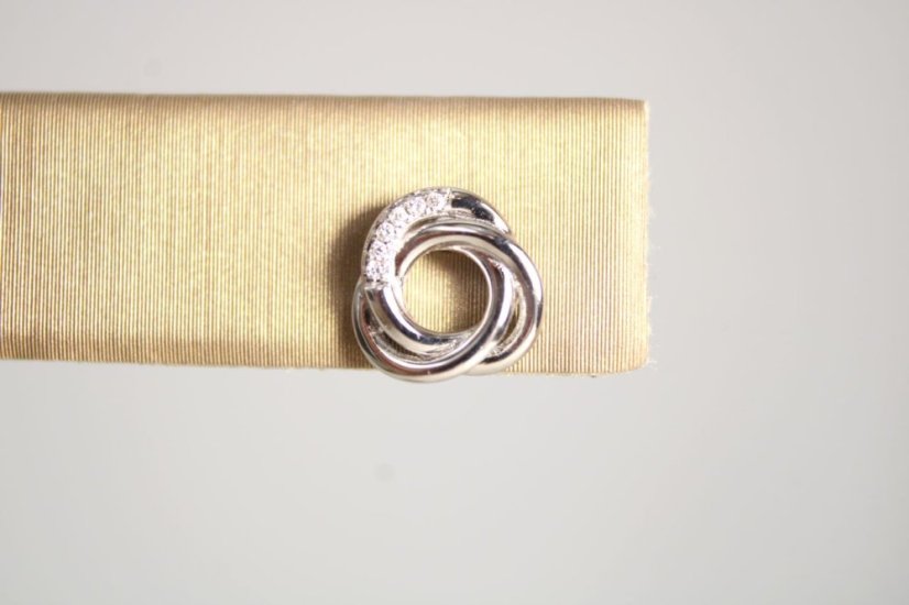Zlaté náušnice s diamantmi 0,02 ct G-H/Si, biele zlato, šrúbky, 1,45 g, 14K 585/1000