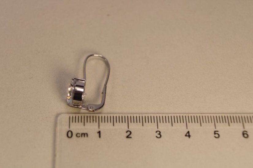 Náušnice-číry zirkón-biele zlato-14 karátov