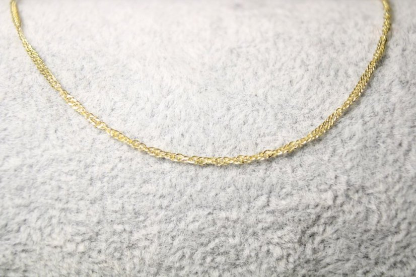 Zlatá retiazka Singapur, žlté zlato, 45 cm, 1,10 g, 14 karátov 585/1000