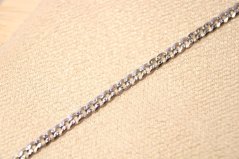 Strieborný náramok zdobený vzor pancier, rhodium, 19 cm, 2,43 g, 925/1000