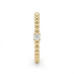 Prsteň- diamanty- 0.02 ct- H/Si2- viacfarebné zlato- 14 karátov