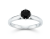 Prsteň- čierny diamant- 0,60ct- biele zlato- 14 karátov