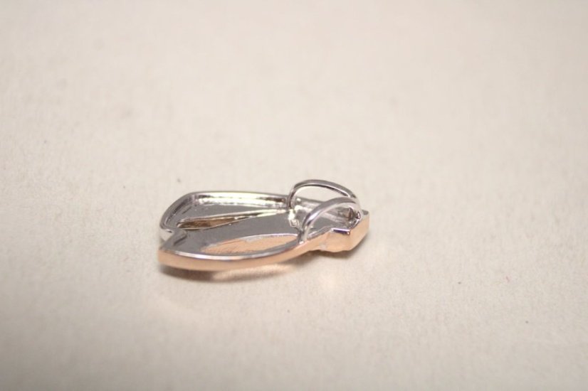 Kombinovaný strieborný prívesok listový tvar s ozdobným gravírom,2,22g, 925/1000 - Materiál: Kombinované striebro, Váha (g): 2,22, Rýdzosť: STRIEBRO 925/1000