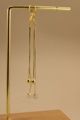 Náušnice -korálka-patent-pozlátené striebro