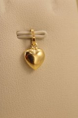 Prívesok - srdiečko - žlté zlato - 14 karátov