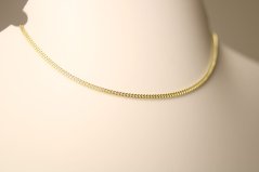 Zlatá retiazka Pancier, žlté zlato, 38 cm, 1,55 g, 14 karátov 585/1000