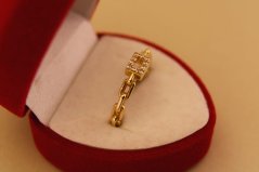 Zlatý prsteň - Retiazkový vzor - Žlté zlato - 14k