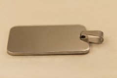 Prívesok- hladká platnička- chirurgická oceľ- 316/L