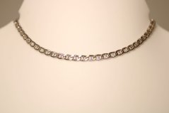 Retiazka-MARINA GUCCI-hladký vzor-rhodium-striebro