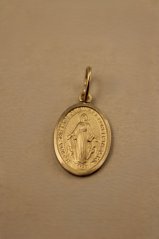 Prívesok- medailón-symboly Panny Márie- žlté zlato-14 karátov
