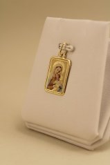 Prívesok - Panna Mária s Ježišom - žlté zlato - 14K