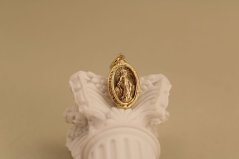 Prívesok  - medailón Panny Márie - žlté zlato - 14 karátov