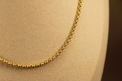 Zlatá retiazka, vzor rolo, žlté zlato, 50cm 3,99g, 14k 585/1000