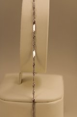 Náramok- Singapur-platničky-biele zlato- 14 karátov