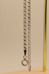 Strieborný náramok Gucci Marina, hladký vzor, ródiovaný, 18cm, 1,84g 925/1000