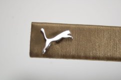 Náušnica z bieleho zlata puma, ĽAVÁ, šrúbka, 0,47 g, 14 karátov 585/1000