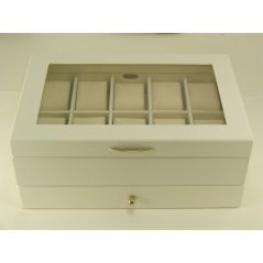 Drevený biely box na hodinky 430