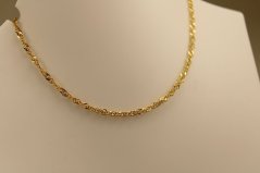 Retiazka - Singapur - 14k - žlté zlato