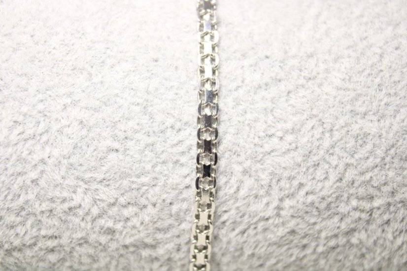 Strieborný náramok BISMARK, rhódium, 18 cm, 2,88 g, 925/1000