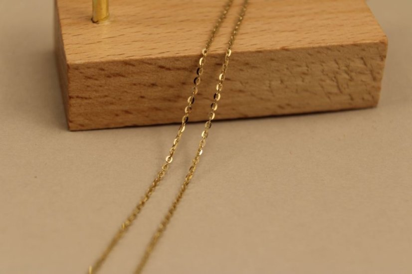 Retiazka- Anker brúsený- žlté zlato- 14 karátov