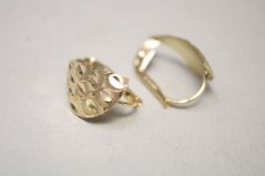 Náušnice -nepravidelný tvar-žlté zlato-patent-14 karátov