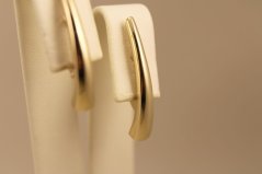 Náušnice- predĺžený hladký vzor- francúzke zapínanie- žlté zlato-14 karátov