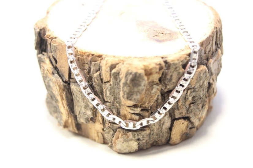 Strieborný náramok gravírovaný Marina gucci, rhodium, 17,5 cm, 1,86 g, 925/1000