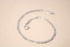 Strieborný náramok gravírovaný Marina gucci, rhodium, 17,5 cm, 1,86 g, 925/1000