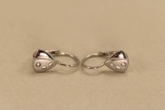 Náušnice-trojuholníky-číre zirkóny-patent-biele zlato-14K