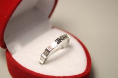 Prsteň- ruženec- biele zlato- 14 karátov