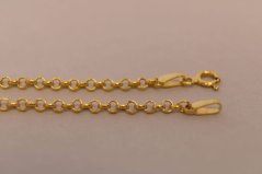 Zlatá retiazka vzor ROLO, žlté zlato, 49,5 cm, 2,96g, 14k 585/1000