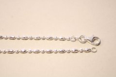 Strieborná retiazka - s gulôčkami, 42,5 cm, 4,99 g, 925/1000